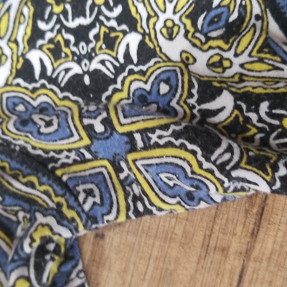SOMA Live Lounge Wear Luxuriously Soft Paisley Print Twist Front Top Tunic Shirt - Picture 10 of 13